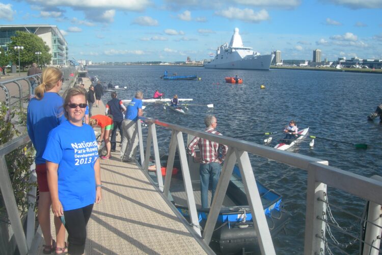 Carol at British Para Rowing Camp 2013