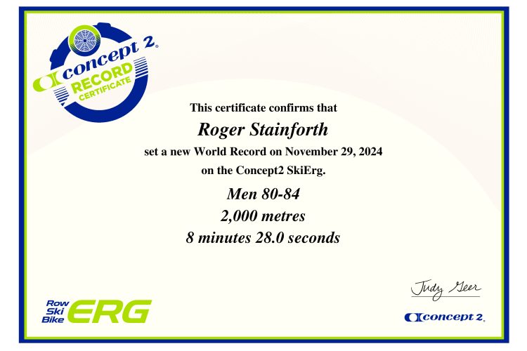 Small Grant brings SkiErg World Record